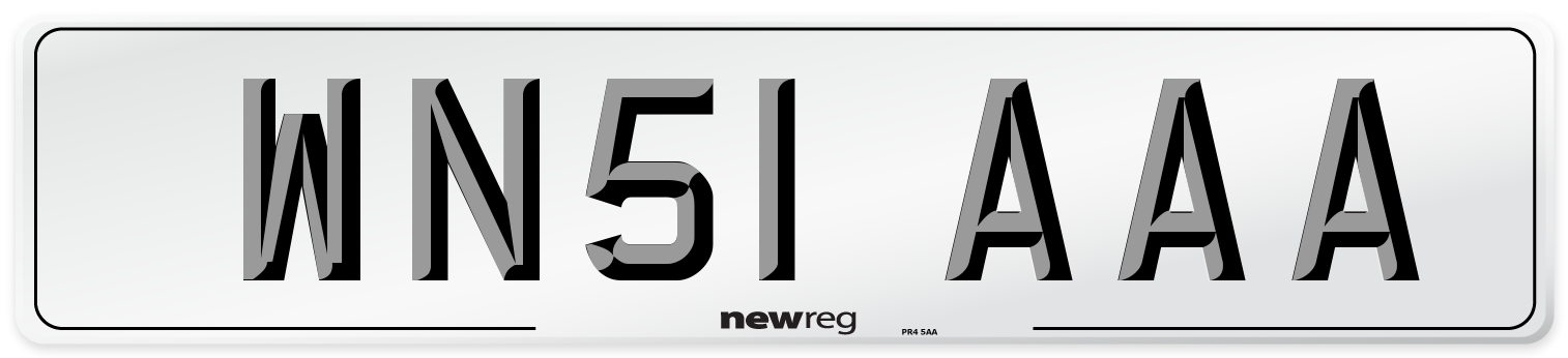 WN51 AAA Number Plate from New Reg